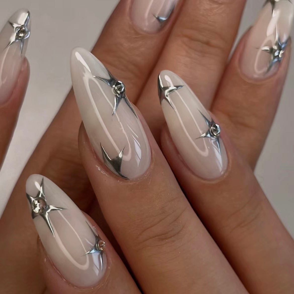 Milky White Fingernails