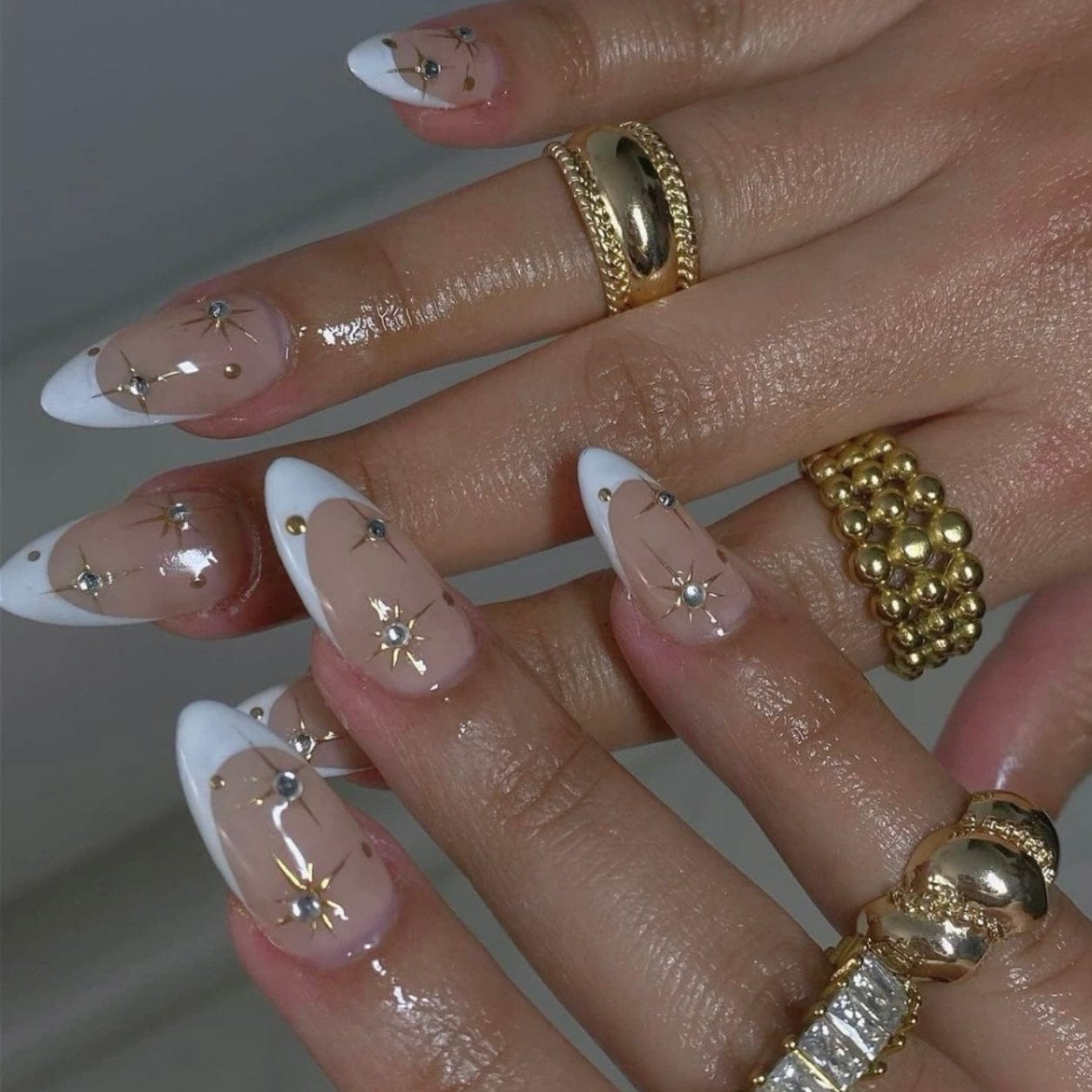 white french tip nails