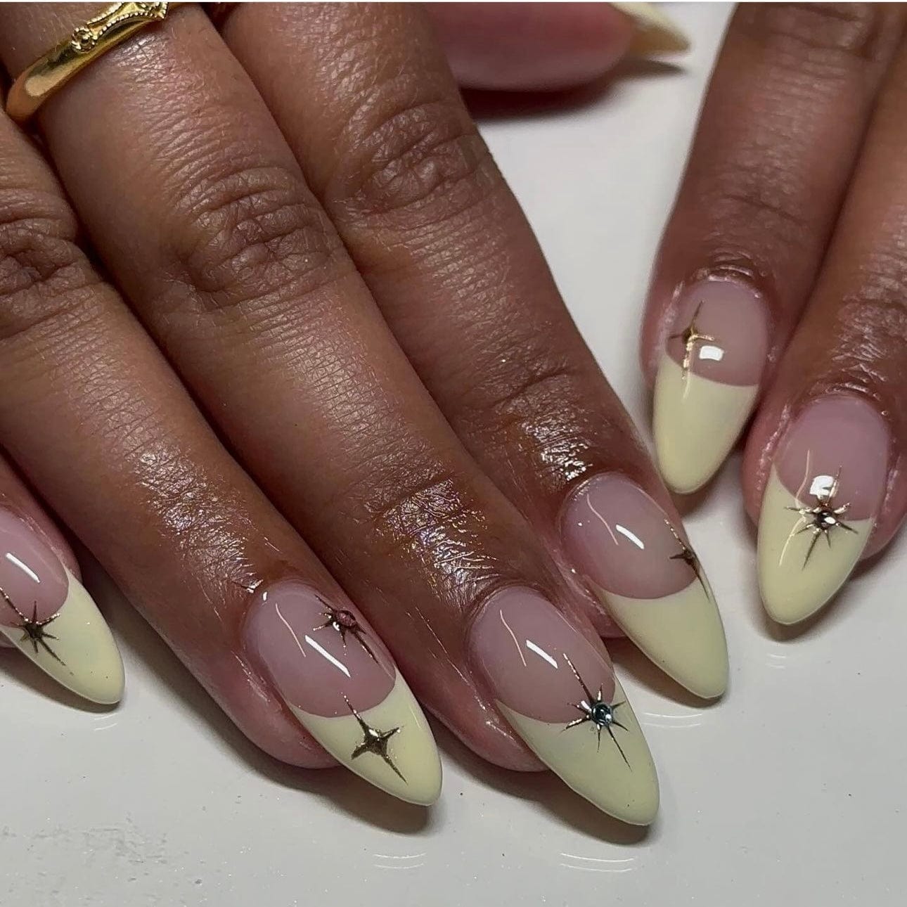 French Tip Nails with Design
