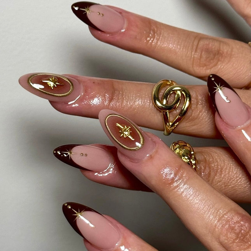 Woodland Harmony: Burgundy Nails