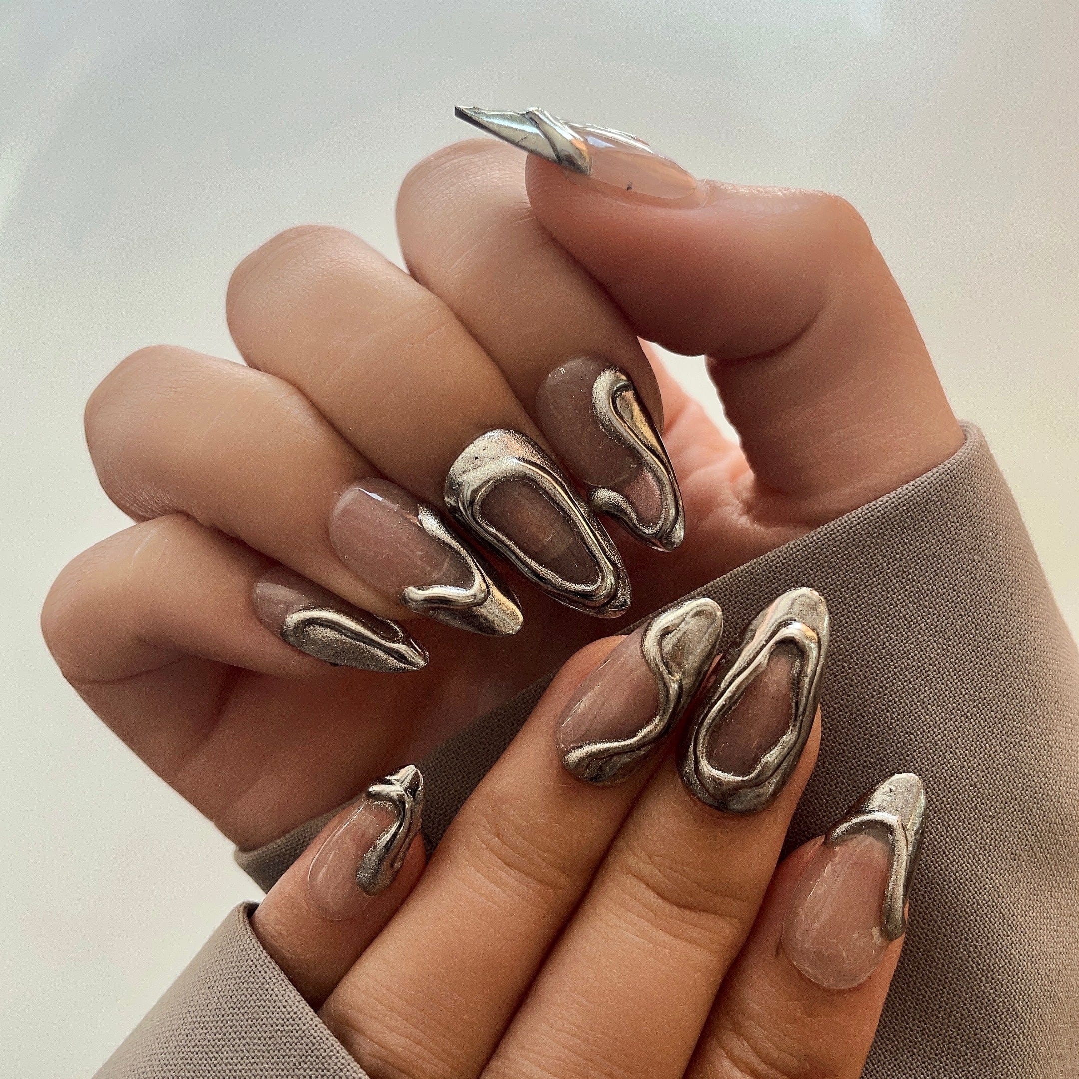 almond nails short