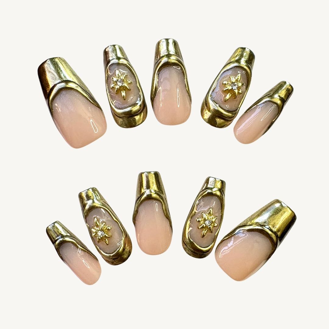 Chrome French Tip Nails